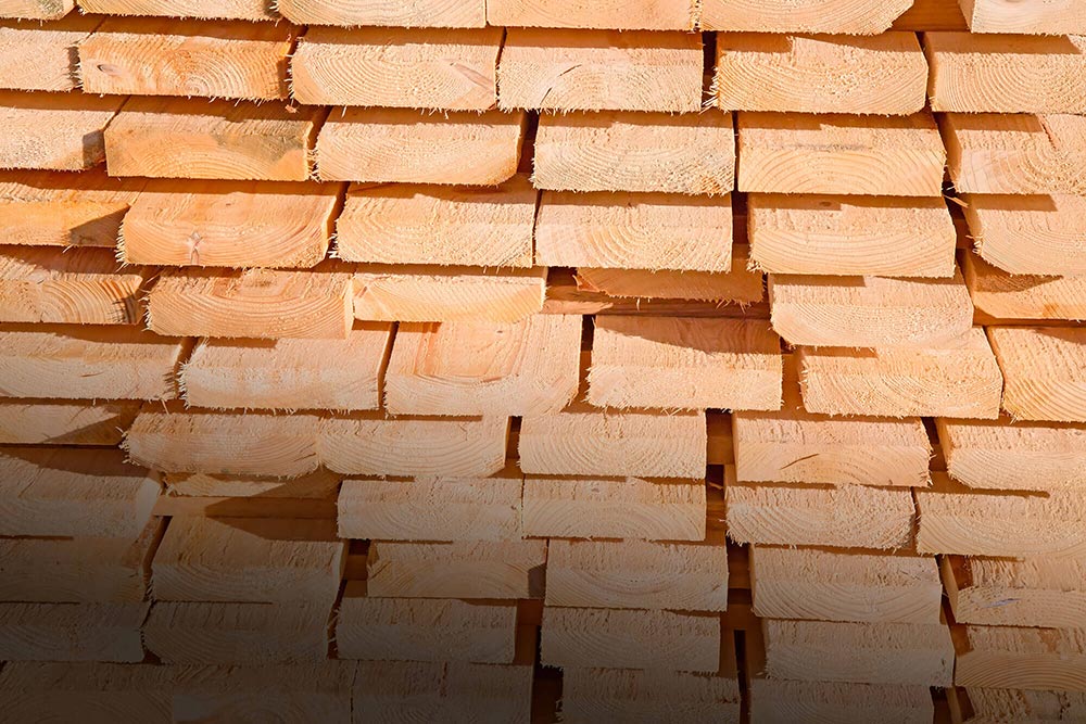 Stablede sagde trestokker i ubehandlet virke